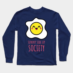 Kawaii Sunny Side Up Egg Smiley Long Sleeve T-Shirt